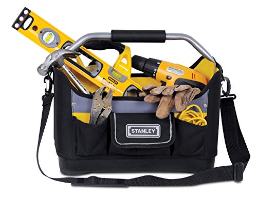 Stanley 1-96-182 Open Tote Tool Bag, 16, Black - size: 16 Inch Open Tote Bag