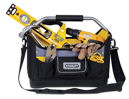 Stanley 1-96-182 Open Tote Tool Bag, 16, Black - size: 16 Inch Open Tote Bag