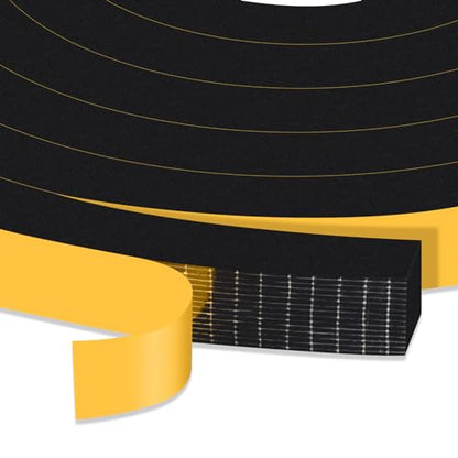 Window Insulation Weather Stripping, High Density Insulation Tape for Door, Soundproof Weatherproof Door Weather Stripping, Adhesive Foam Gasket Tape, Anti-Vibration(1/2 in x 1/2 in x 13Ft) - size: 1/2 In x 1/2 In x 13Ft