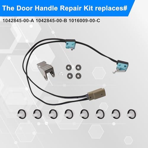GXARTS 1016009-00 Door Handle Upgrade Rebuild Kit with Microswitch Harness Handle Paddle Door Panel Clips Compatible with Tesla Model S 2012-2020# 1016009-00-A 1016009-00-B 1025401-00 1016009-00-C