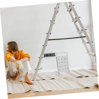 KALLORY Sturdy Iron Work Platform Ladder Tray Folding Platform for Extension Ladders Multi Use Tool Organizer Heavy Duty Construction for Versatile Tasks