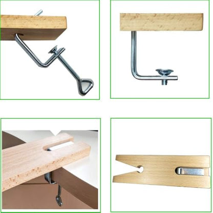 Wooden Bench Pin with V-Slot and C-Clamp Holder for Workbench Jewelry Making, Sawing, Filing, Drilling and Polishing Tool