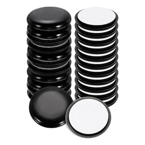uxcell 24Pcs Plastic Furniture Sliders 1.38" Self-Adhesive Round Furniture Leg Protectors, Table Chairs Foot Cups Sliders Reusable Furnishing Movers for Hardwood Floors Tile Laminate - size: 1.38"