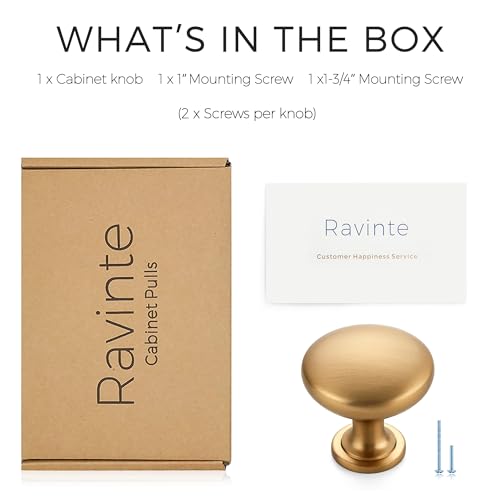 Ravinte Kitchen Cabinet Knobs - Champagne Bronze, Drawer Pulls and Door Knobs for Dresser Drawers - color: Champagne Bronze