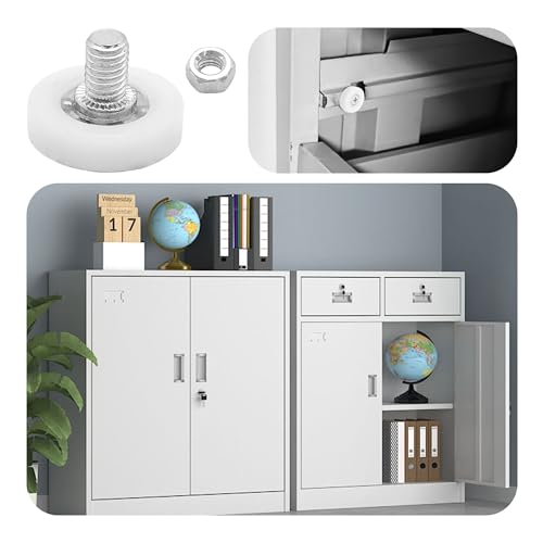 8Pcs 26mm Drawer Rollers, Nylon Drawer Pulley Replacement Wheels with Bearings and Nuts, Small Slide Roller for Cabinet, Sliding Door, Filing Cabinet, Smooth Drawer Positioning Guide - size: 26mm