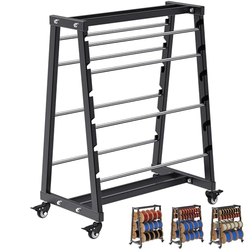SELEWARE Heavy-Duty 8-Rod Wire Spool Rack – 400lb Capacity Cable Caddy & Dispenser with Locking Wheels, Adjustable Spool Rods for Electrical, Industrial & Retail Use - color: D: Black Wire Spool Rack With Wheels