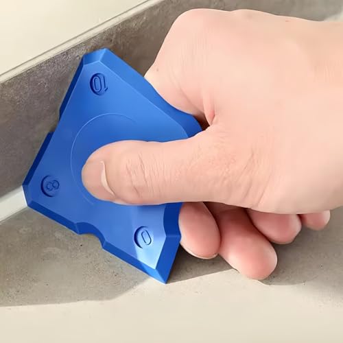 8 Piece Caulk Tool Kit, Silicone Sealant Finishing Tools for Sealing and Grout, Hand Caulk Removal Tool for Kitchen, Bathroom, Window and Tile Projects (Blue)