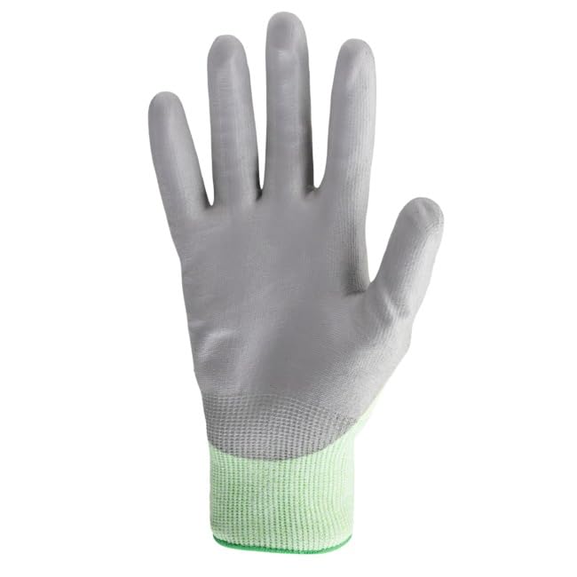 HexArmor General Purpose Knit Gloves | High Dexterity and Tactility | Cut, Abrasion and Puncture Resistant Washable Gloves - color: Helix 1050, Hi-vis Green, A3 Cut Resistance, size: Large