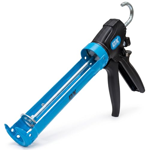 OX Pro Heavy Duty Caulk Gun - 10 oz Manual Caulking Gun with Dual 24:1/12:1 Thrust Ratio - Best Caulk Gun for Sealant & Adhesive - Pistola De Calafateo - size: 10 oz - Dual Thrust