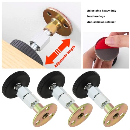8pcs Adjustable Anti Collision Heavy Duty Furniture with Adjustable Feet of 67mm-87mm and a Load Bearing Capacity of 200kg for Cabinets and Sofas