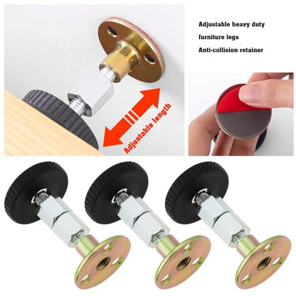 8pcs Adjustable Anti Collision Heavy Duty Furniture with Adjustable Feet of 67mm-87mm and a Load Bearing Capacity of 200kg for Cabinets and Sofas