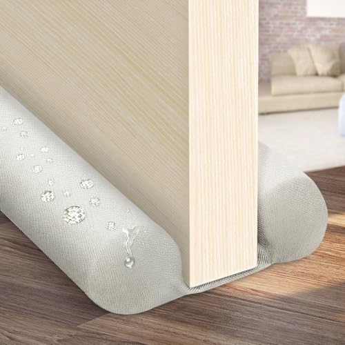 Door Draft Stopper, Size 30" to 36" Under Door Draft Blocker Air Door Guard Door Sound Blocker Door Sweep - color: White, size: 1.6 inch