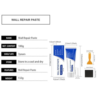 Drywall Repair Kit 100G Putty Paste Wall Fixing Kit Drywall Repair Patch for Holes Peeling Crack