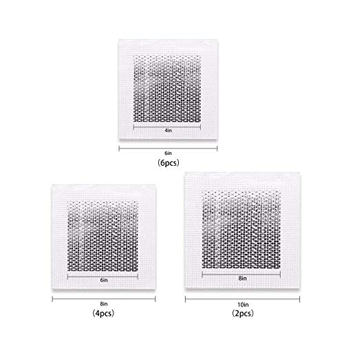 12 Pack 4/6/8 Inch Drywall Repair Patch, Aluminum Wall Repair Patch Self Adhesive Fiber Mesh Over Galvanized Plate,Screen Patch Repair for Drywall Plasterboard (4/6/8 Inch) - color: 4+6+8inch