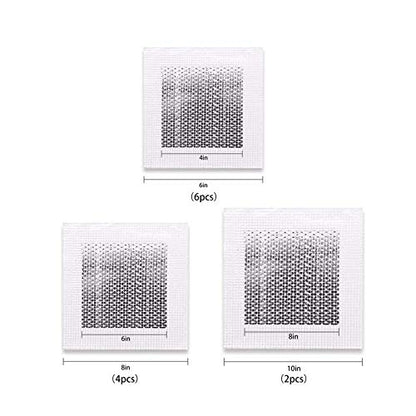 12 Pack 4/6/8 Inch Drywall Repair Patch, Aluminum Wall Repair Patch Self Adhesive Fiber Mesh Over Galvanized Plate,Screen Patch Repair for Drywall Plasterboard (4/6/8 Inch) - color: 4+6+8inch