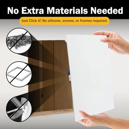 Access Panel For Drywall - 8x8 inch - No Tools Required - Wall Hole Cover - Access Doors For Drywall - Spring Loaded for Wiring | HVAC | Plumbing - Textured White (1)