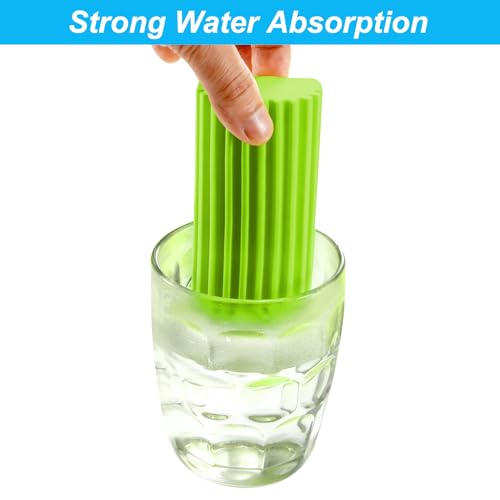 4-Pack Damp Cleaning Sponge Brush Set - Suitable for Kitchen and Car Window Cleaning,Mirrors, Window Track Grooves - Multi-Functional Cleaning Products That are Efficient Cleaning Tools(Green) - color: Green