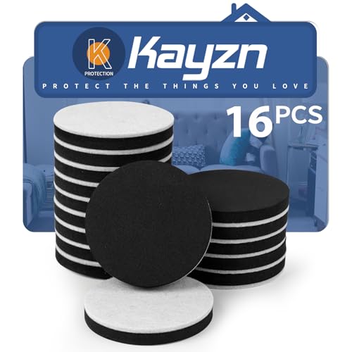16pcs Furniture Sliders for Hardwood Floors, 3-1/4" Felt Furniture Sliders, Moving Pads Sliders with Unique Design, Easy Slide Furniture & Saves Floor Wear - size: 16pcs 3 1/4 inch