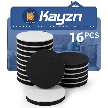 16pcs Furniture Sliders for Hardwood Floors, 3-1/4" Felt Furniture Sliders, Moving Pads Sliders with Unique Design, Easy Slide Furniture & Saves Floor Wear - size: 16pcs 3 1/4 inch