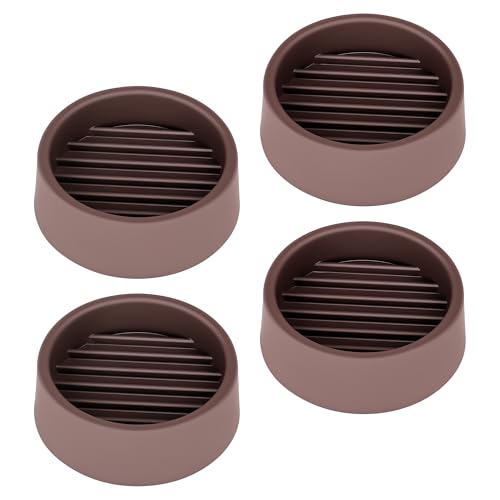 Non Slip Furniture Pads, 1.5” Round Rubber Caster Cups, 4 Pcs Furniture Coasters, Anti-Slip Gripper, Anti Slide Furnitures Feet Floor Protectors for Bed Couch Stoppers - Brown - color: Brown, size: 1.5” 4pcs