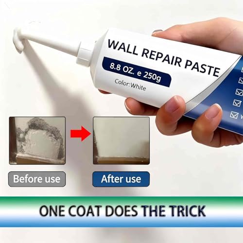 Drywal Repair Kit，Drywall Patch Repair Kit with Scraper | Instant Wall Hole Filler & Crack Repair Paste | Quick Fix Sol for Drywall, Tile Gaps, Nail Holes & Small Damage | Drywall Repair Kit