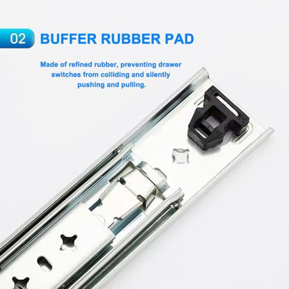 Hitess 1 Pair 30 Inch Heavy Duty Drawer Slides with Lock 250lb Load Capacity,Full Extension Side Mount Ball Bearing Drawer Rails - size: 30 Inch