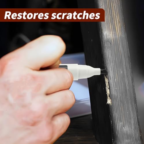 Paint Fix Marker Pen, Paint Fix Filler Pen for Wood Floor Home Touch Up, Wood Furniture Scratch Repair Touch Up Pen, Recolour Marker for Hides Nicks Paint-Fix Stains, Scratches