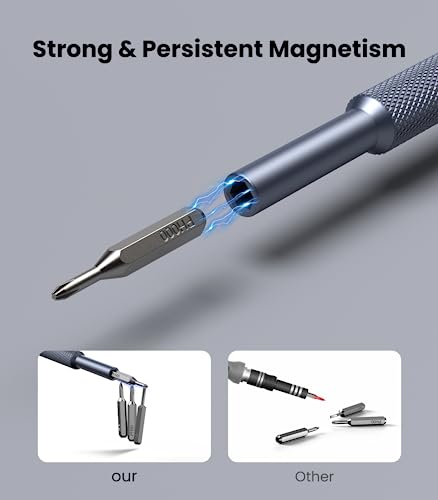 AXTH 50-in-1 Precision Screwdriver Set, Professional Magnetic Small Repair Tool Kit for Electronic Devices, Mini Screw Driver with Flat, Philips, Torx, Hex, Pentalobe, Triwing, Triangle and More - style: 50in1