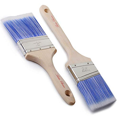Bates - 2 Pack, 3 Inch & 2.5 Inch, Wood Handle, Paint Brushes Set, Professional House, Trim, Sash Paint Brush - color: Wood Handle Angle/Flat, size: 2 Pack, 2.5” & 3”