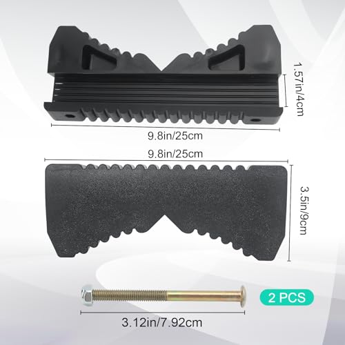 Rubber Steep Ladder Stabilizer,Anti-Slip Ladder Accessory,with Strap and Screws Ladder Poles Non-Slip Mat for Telescopic Ladder, Single Straight Ladder, Engineering Ladder, Enhance Stability