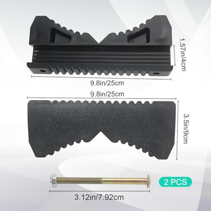 Rubber Steep Ladder Stabilizer,Anti-Slip Ladder Accessory,with Strap and Screws Ladder Poles Non-Slip Mat for Telescopic Ladder, Single Straight Ladder, Engineering Ladder, Enhance Stability