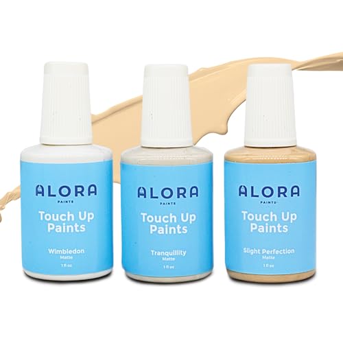 Alora Touch-Up Paint | Matte Finish for Drywalls, Concrete, Brick, Tile, Doors, Cabinets & More | Multi-Tone Beige Repair Kit | Quick-Dry, Low-Odor, Ultra-Low VOC | No Sanding or Primer Needed | 3 Pack - color: Beige 3 Pack