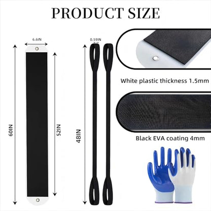 Appliance Furniture Sliders for Heavy Duty Carpet/Hardwood - 660lb Capacity 2-Pack, Thick Non-Scratch Moving Pads for Refrigerators, Safes - Reusable Appliance Mover with Pull Straps (5ft) - size: 6.7IN*60IN