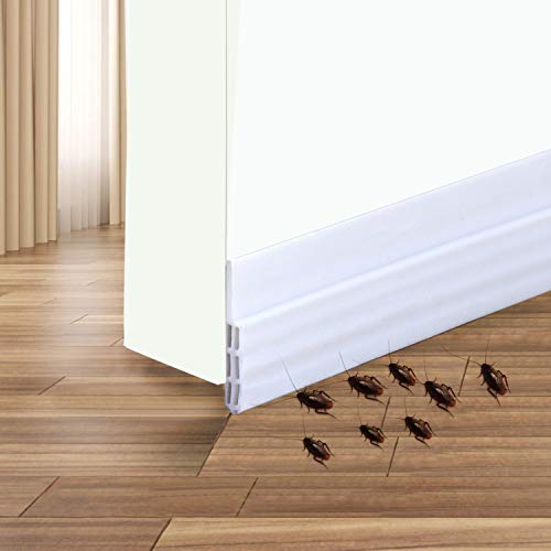 Camel Home Door Draft Stopper - Self Adhesive Door Seal, Soundproof, Weatherproof, 2" W x 39" L (2 Pack White) - color: White 2