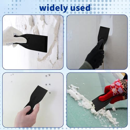 5-Pack Putty Knife - 2 Inch Black Plastic Putty Knife - Flexible Plastic Paint Scraper Tool for Repairing Walls, Spackling, Scraping, Plaster, Spackle, Spreader - Tamale Spackle Tools