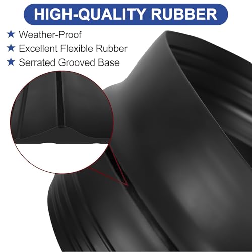 ToLanbbt 16.5Ft/5M Universal Garage Threshold Seal Strip with 300ml Black Adhesives, Garage Door Bottom Weatherproof Strip Rubber DIY Weather Stripping Replacement (Black) - color: Black, size: 16.5 Ft (incl. 2 adhesives)