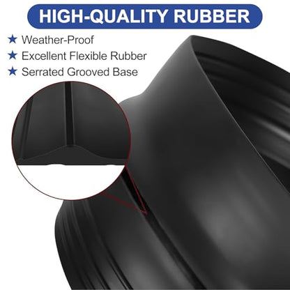 ToLanbbt 20Ft/6.1M Universal Garage Threshold Seal Strip with 300ml Black Adhesives, Garage Door Bottom Weatherproof Strip Rubber DIY Weather Stripping Replacement (Black) - color: Black, size: 20 Ft (incl. 2 adhesives)