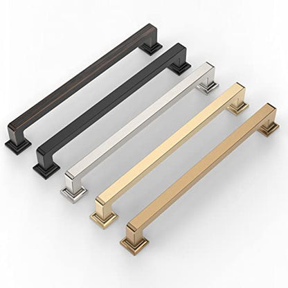 9BUILD 10 Pack 7.5 Inch Cabinet Handles - Champagne Bronze Cabinet Pulls for Kitchen and Dresser - color: Champagne Bronze, size: 7.5"/192MM Hole Center, style: 10 Pack