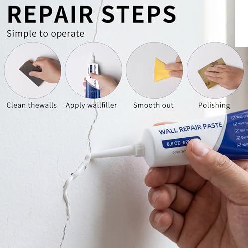 Drywall Repair Kit with Scraper, 2026 New Wall Mending Agent for Holes, Cracks, Small Damage, Quick Easy Solution for Home Wall Efficient Patch Repair (3 pcs) - color: 3 pcs