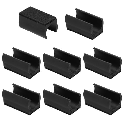 PATIKIL 8pcs Rectangle Chair Leg Cover with Felt Pad, 19mm Slide Smoothly No Scratches No Noise Furniture Feet Hardwood Protectors Tips Floor Glides Tubing Caps for Office,Black Black - color: Black Black, size: 19MM