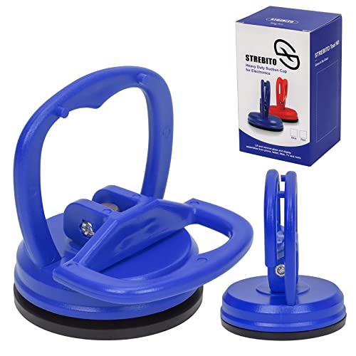 STREBITO Suction Cups Heavy-Duty 2 Pieces Screen Suction Cups Tool for iMac, iPhone, MacBook, iPad, TV, Phone, Laptop, Computer, Tablet, LCD Screen Remover - color: Blue