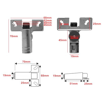 LIKERAINY Soft Close Dampers for Furniture Kitchen Cabinet Doors Cushion for Hinge Cup Soft Close Hinge Adapter Mechanism Pack of 2 Pieces