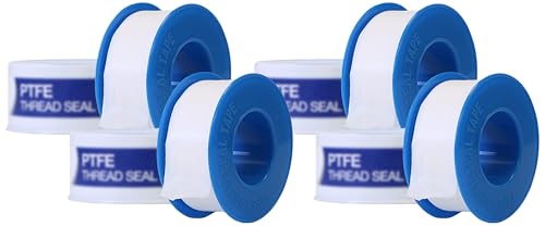 Supply Giant I33 PTFE Thread Seal Tape for Plumbers, White 1/2 Inch x 520 Inch, Single (Pack of 4) - size: 520" (Pack of 4), style: Pack of 1