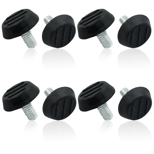 8 Pcs Furniture Lvelers M6 x 12mm Table Leg Levelers, Levelling Foot Screw on Furniture Adjuster Mini Adjustable Feet for Furniture Legs Patio Furniture Feet - Black - size: M6 x 12mm