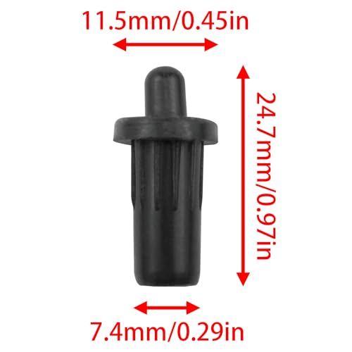 Cabinet Door Repair Kit - 12PCS Black Plastic Shutter Pins & Damper Replacement Springs