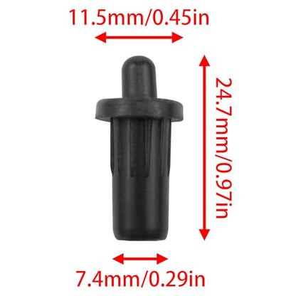 Cabinet Door Repair Kit - 12PCS Black Plastic Shutter Pins & Damper Replacement Springs