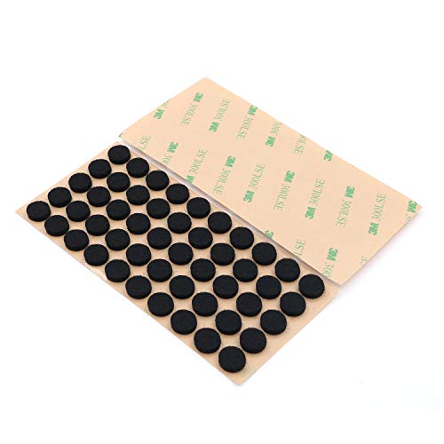 Furniture Felt Pads 3/8" (10mm) Diameter Round 3M Self Adhesive Protects Kitchen Cabinets, Drawers, Desks and Furniture Against Bumps and Scratches 200 Pack - Black - color: Black Felt 200 Pack