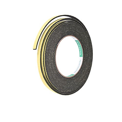 uxcell Sealing Foam Tape 8mm Wide 2mm Thick 5m/16.4ft Long, Self Adhesive Weather Strip for Window Door Insulation - size: 8mmx2mmx5m