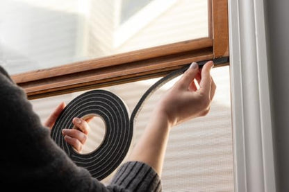 Duck Brand Self Adhesive Foam Weatherstrip Seal for Extra Large Gaps, 20 Total Feet, Window and Door Seal Strip Foam Tape, 3/8-Inch Wide x 5/16-Inch Thick x 10-Feet Long, 2 Rolls, Charcoal (285645)