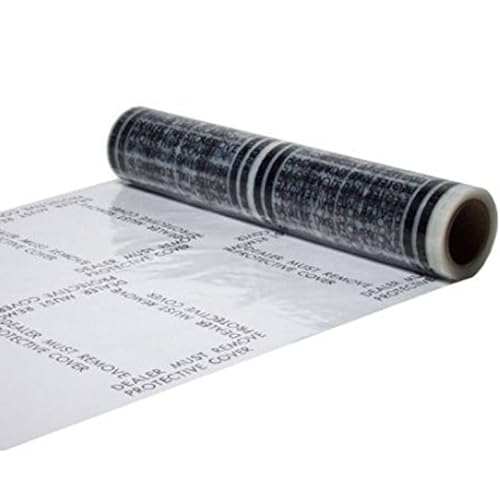 Hi-Tech Auto Adhesive Plastic Floor Mat, 4 mil | Perforated Every 24" | 100 Mats Per Roll | (24" Wide, 200' Long) - size: 24" Wide, 200' Long